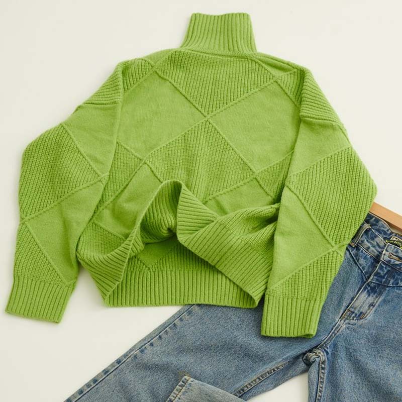 DANIE | Trendy High Neck Knit Sweater