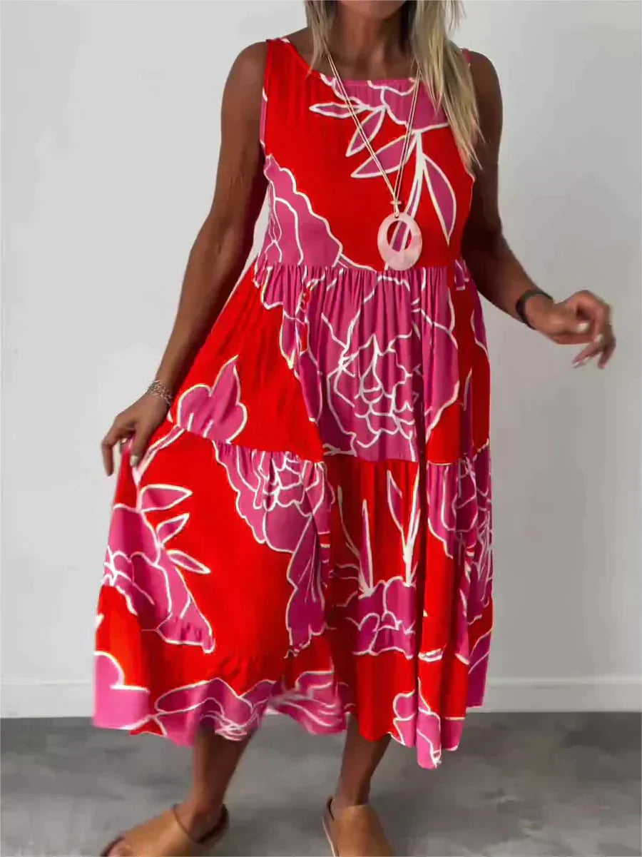 KATHLEEN | SLEEVELESS DRESS WITH PRINT