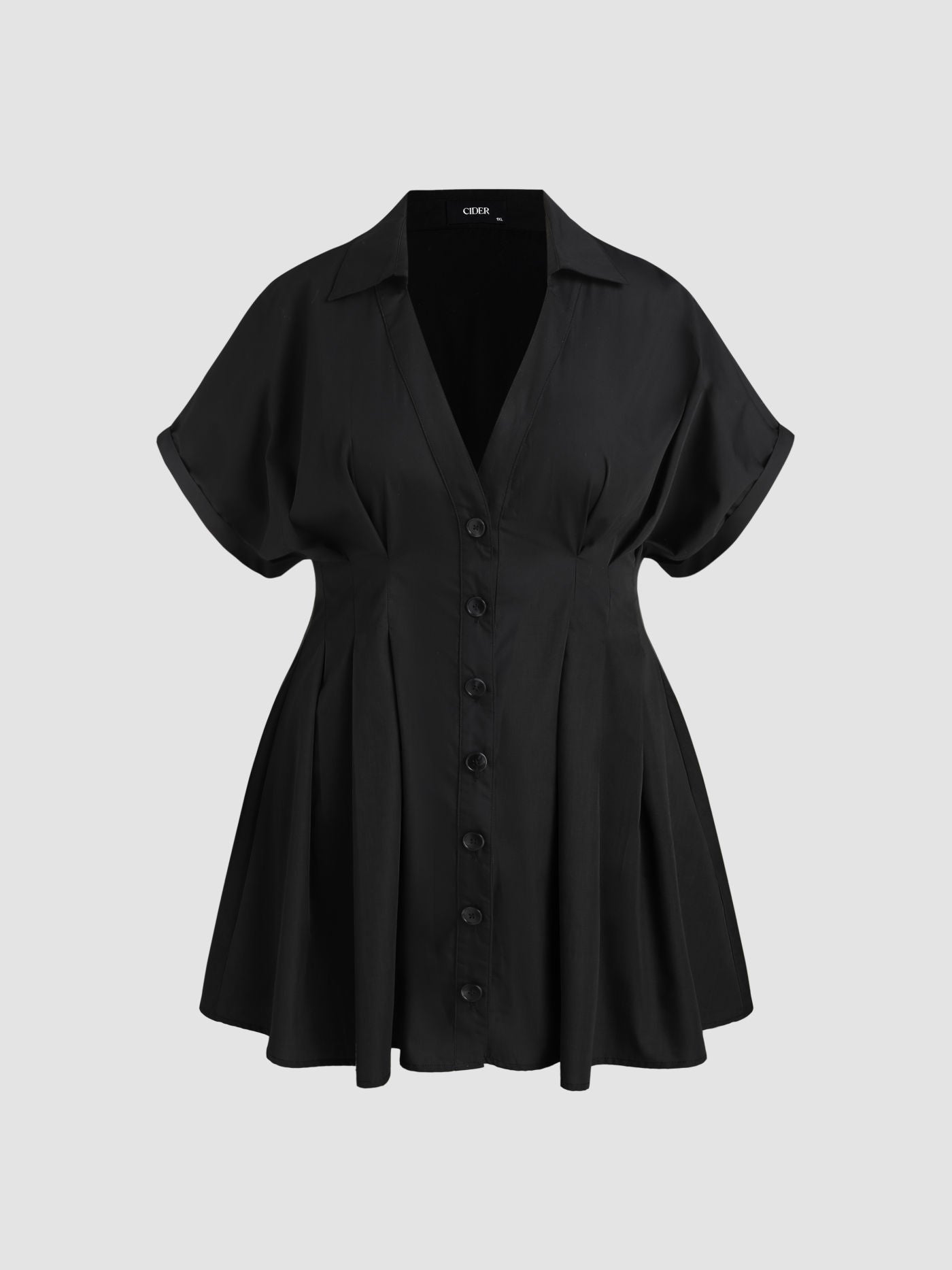 FRANCESCA | Chic Collar Ruffle Dress