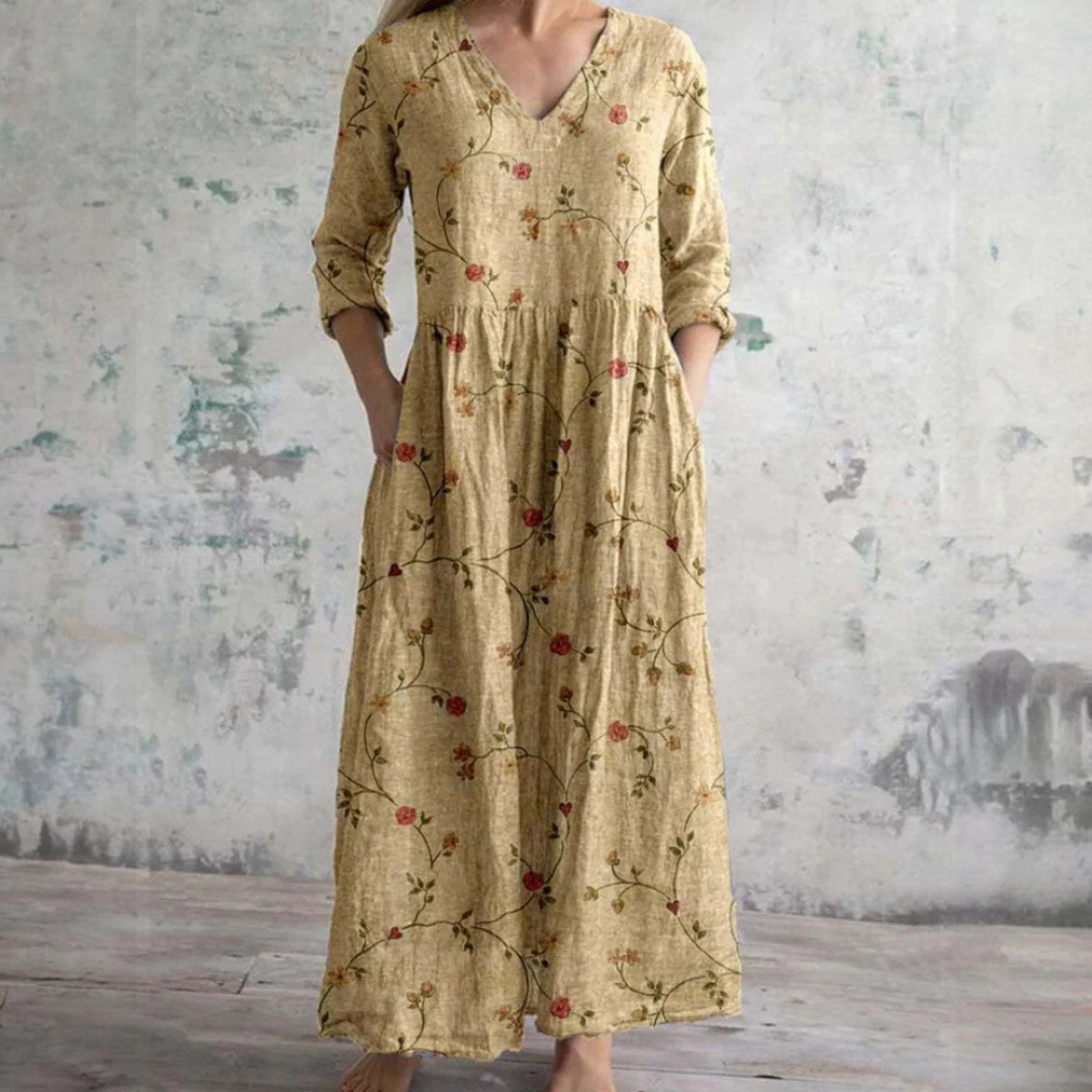 CATALINA | Linen Floral Midi