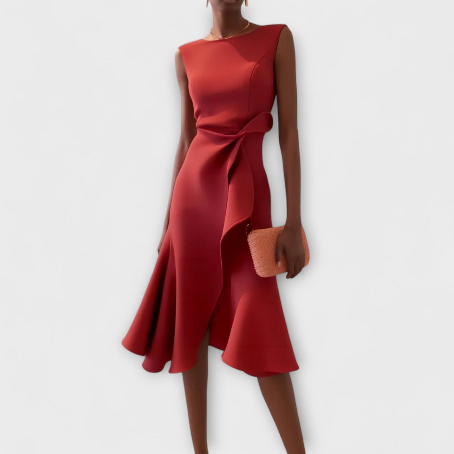 LUCIA | Draped Asymmetric Midi