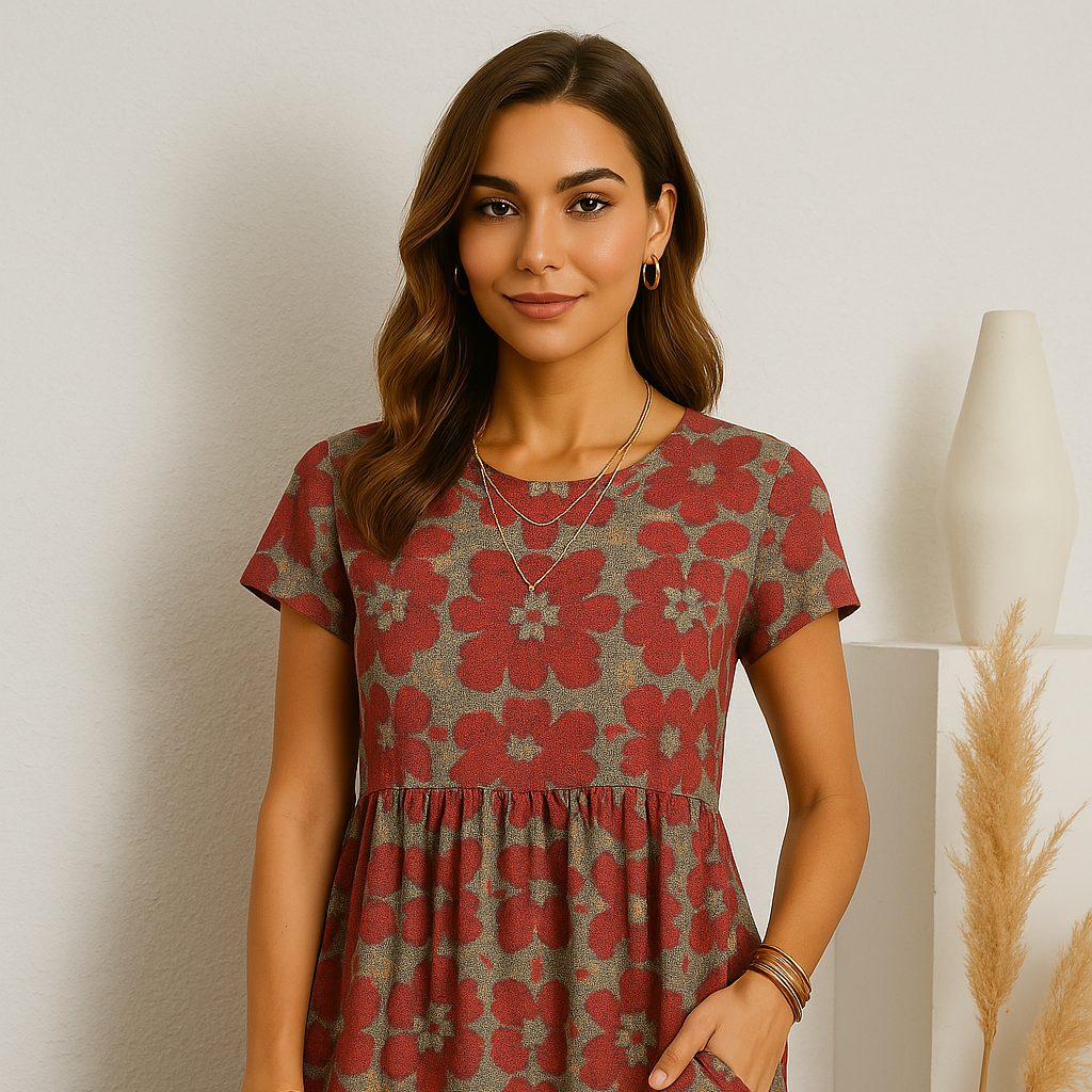 Roselle - Chic Floral Dress