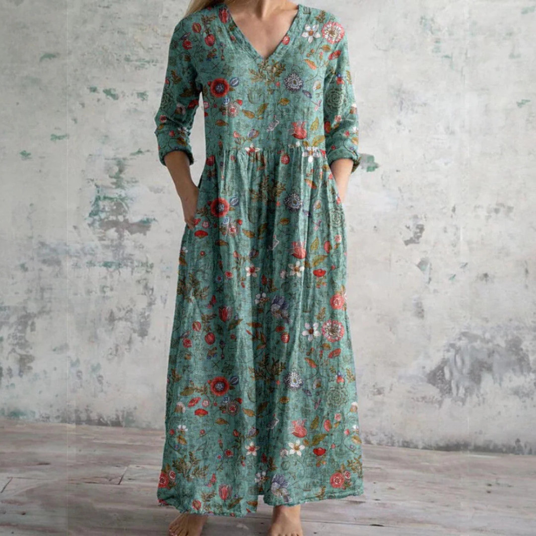 CATALINA | Linen Floral Midi