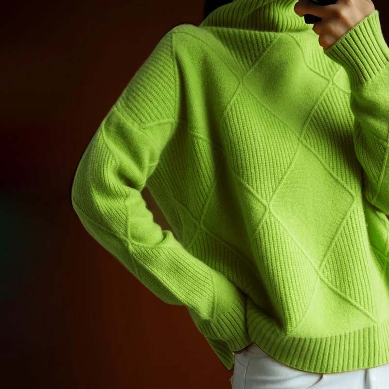 DANIE | Trendy High Neck Knit Sweater