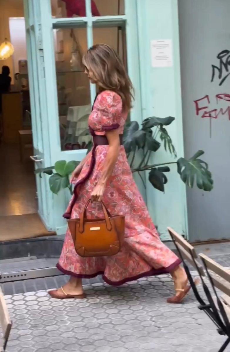 Gracie - Elegant Pink Short Sleeve Maxi Dress