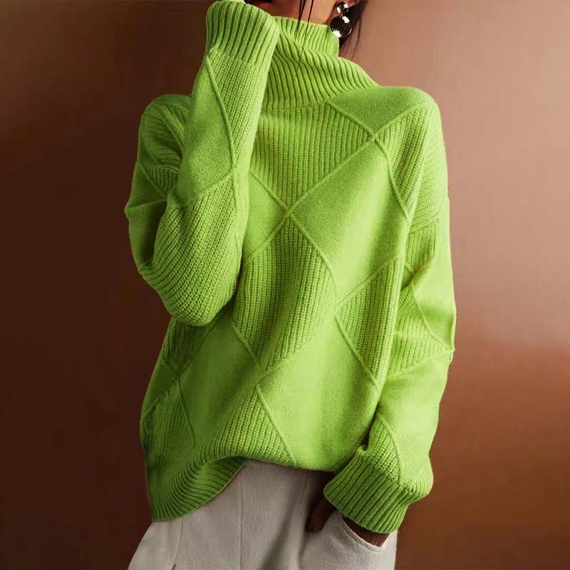 DANIE | Trendy High Neck Knit Sweater