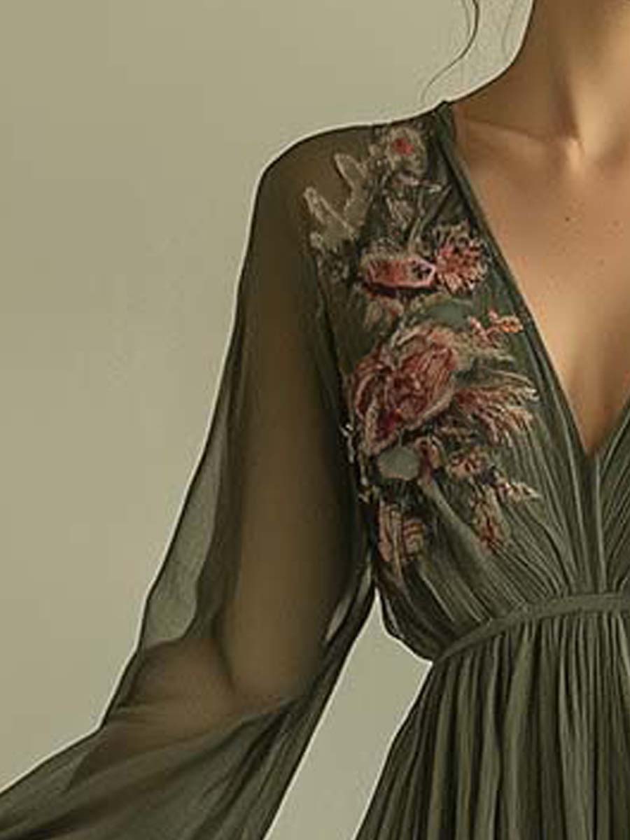 Elena - Floral Print Maxi Dress