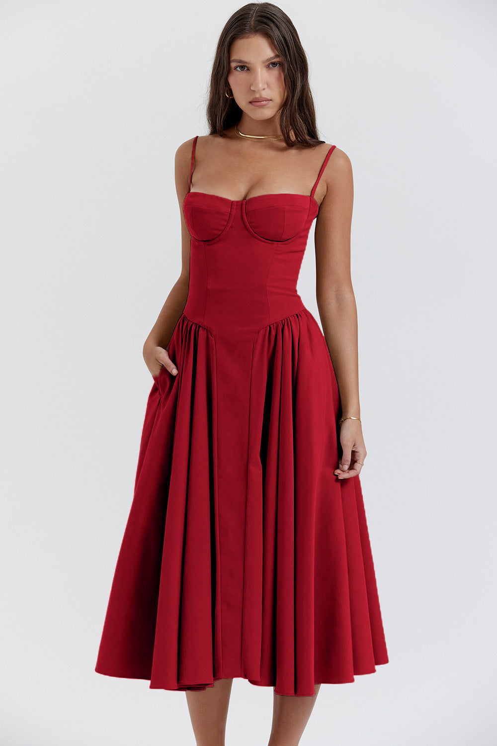 Ruby - Vintage Charm Midi Dress