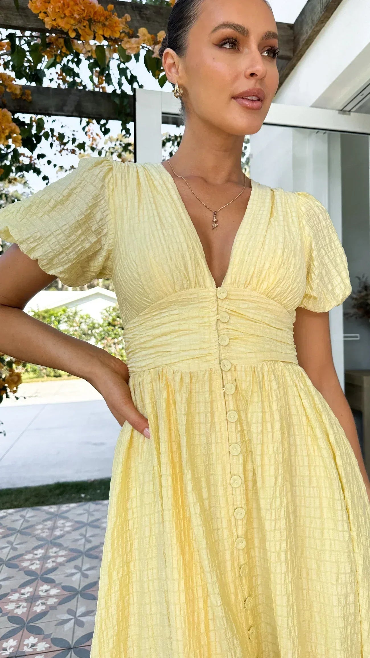 Althea – Delicate Bloom Midi Dress