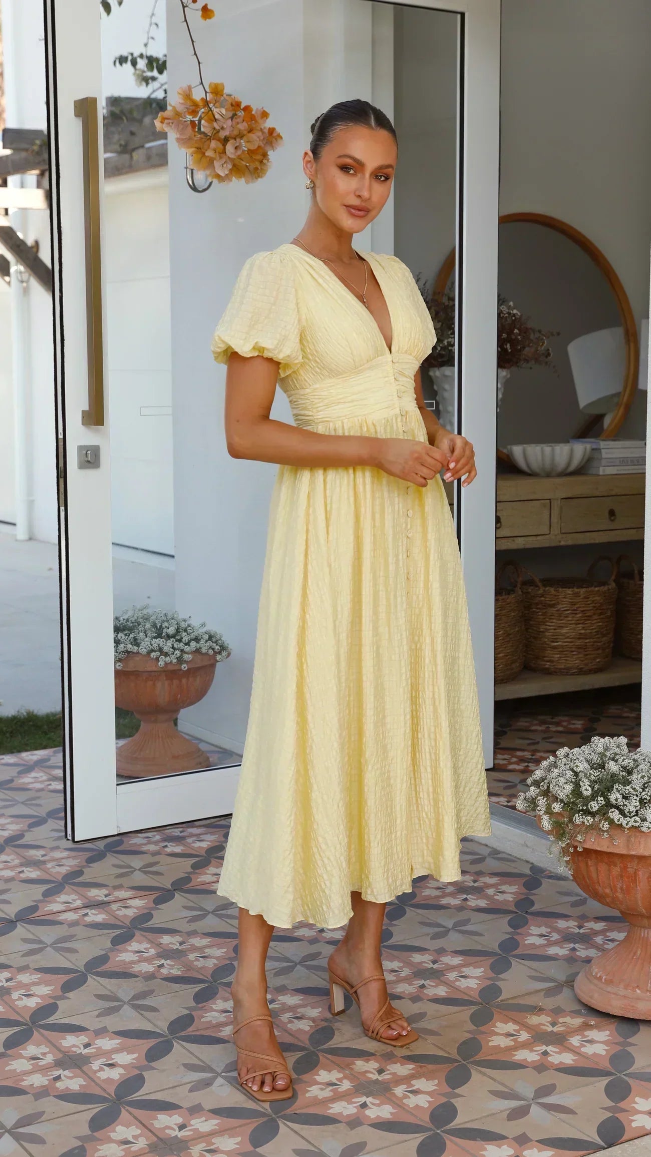 Althea – Delicate Bloom Midi Dress