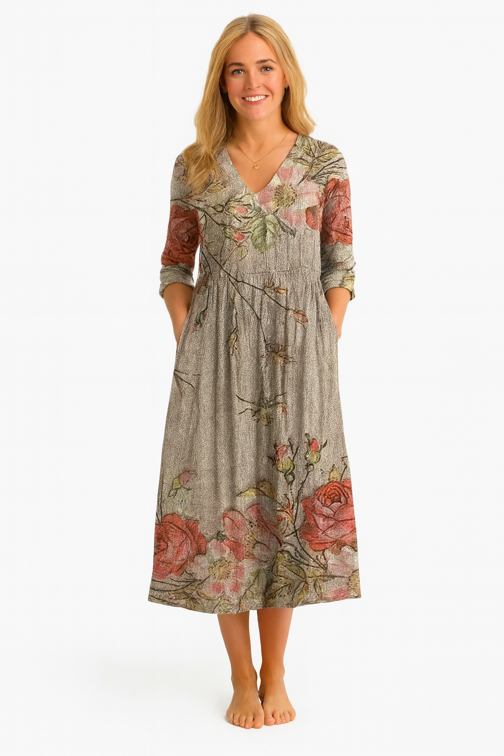 CATALINA | Linen Floral Midi