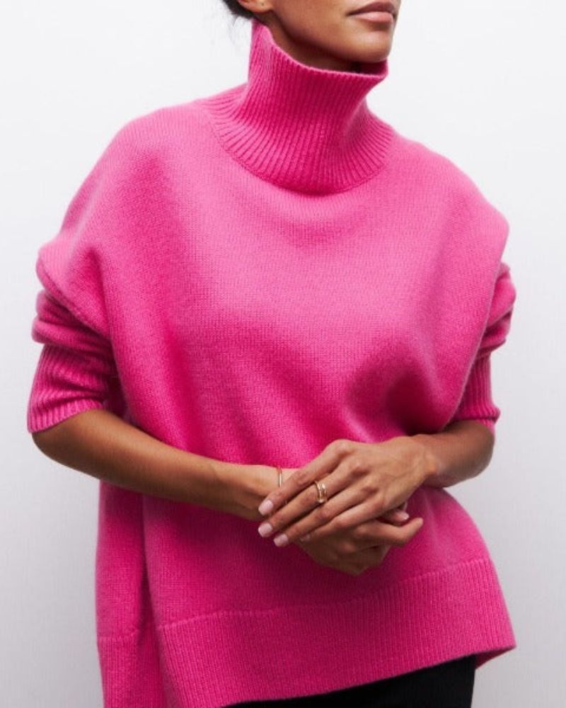 EVELEYN | Retro Oversized Turtleneck Sweater