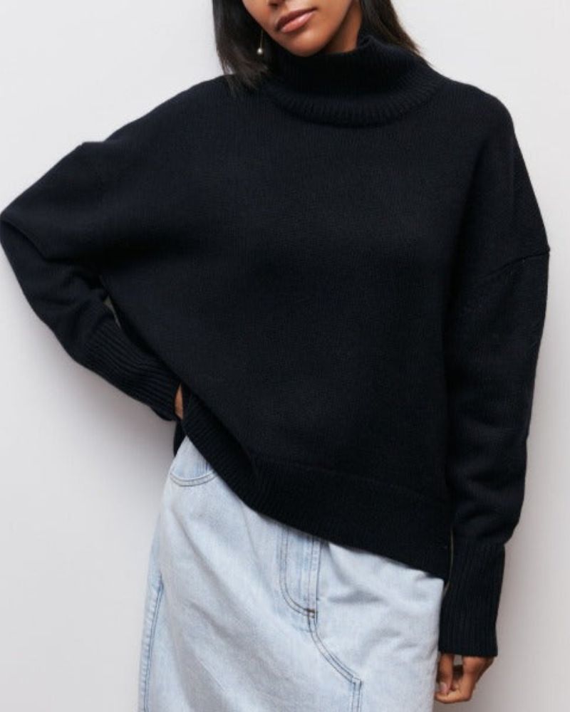 EVELEYN | Retro Oversized Turtleneck Sweater