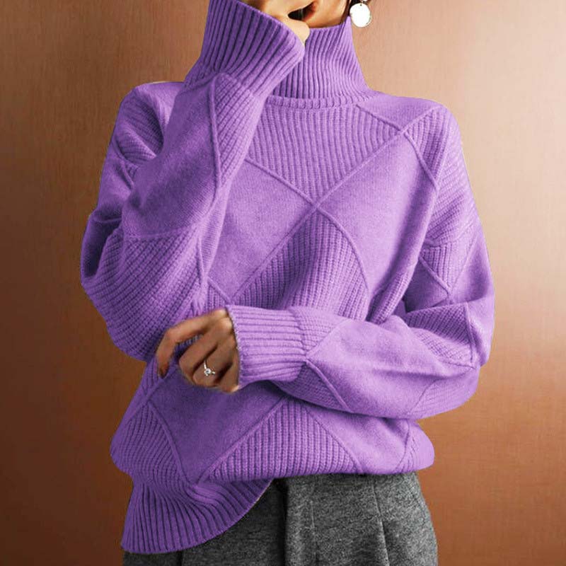 DANIE | Trendy High Neck Knit Sweater