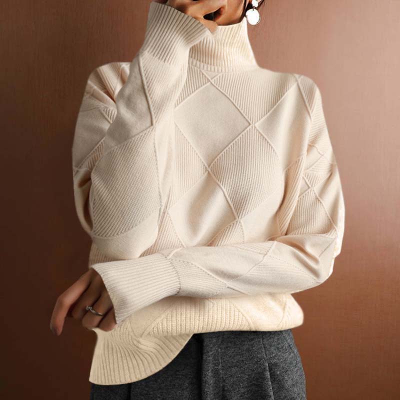 DANIE | Trendy High Neck Knit Sweater