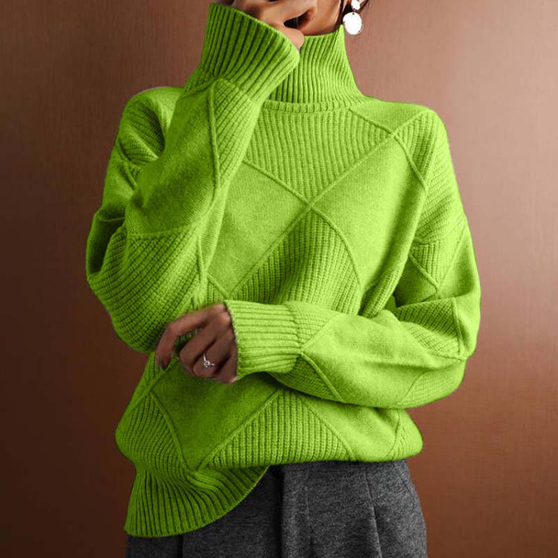 DANIE | Trendy High Neck Knit Sweater