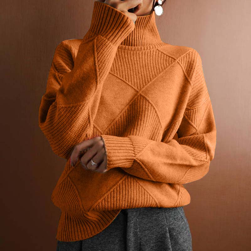 DANIE | Trendy High Neck Knit Sweater
