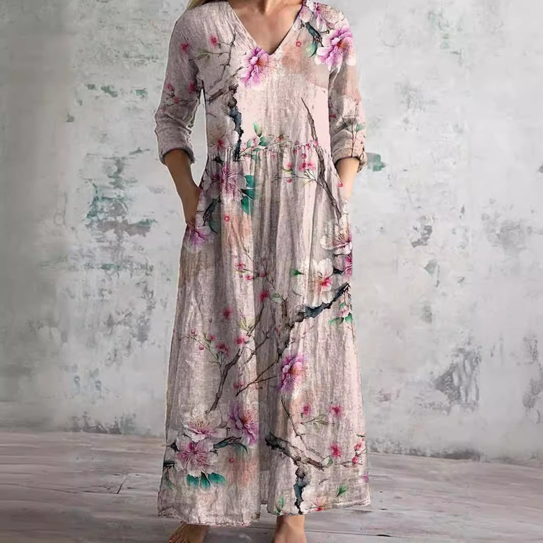CATALINA | Linen Floral Midi