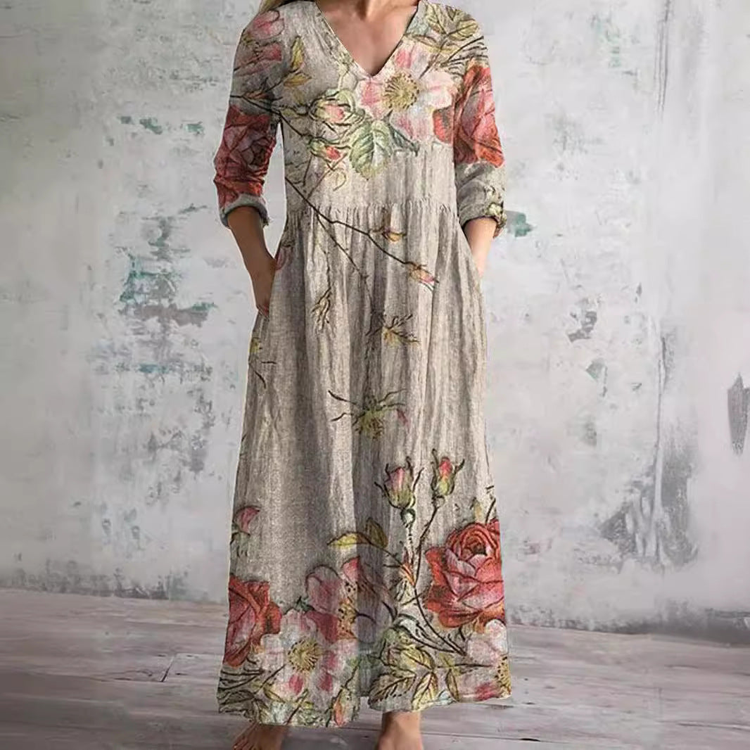 CATALINA | Linen Floral Midi