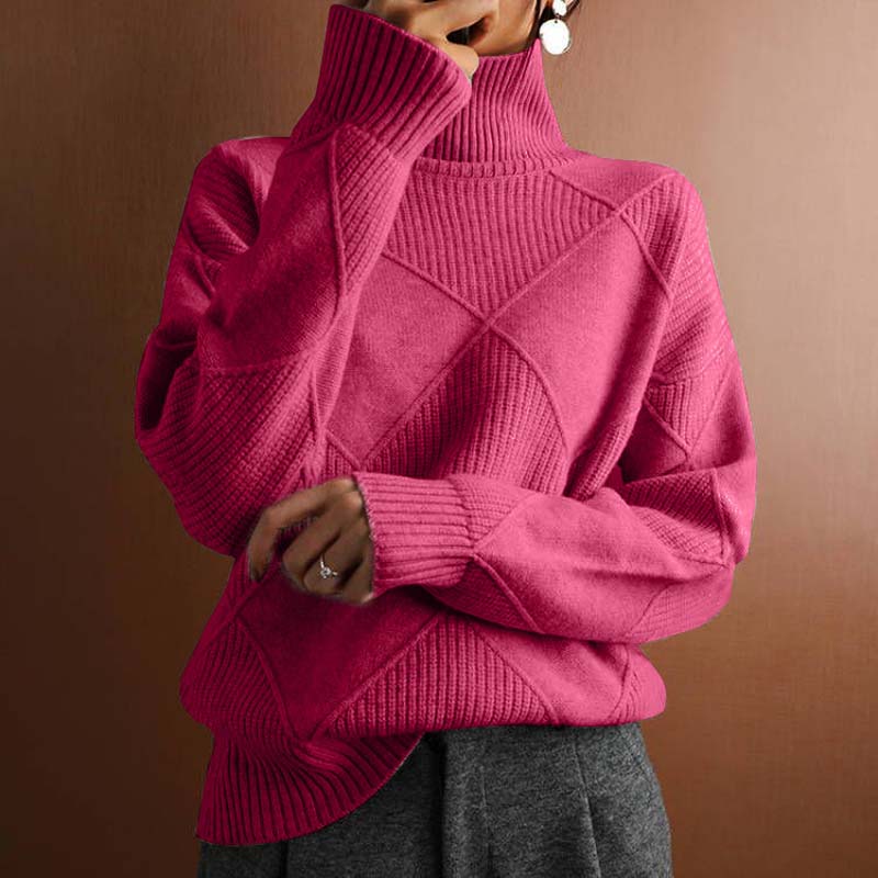 DANIE | Trendy High Neck Knit Sweater