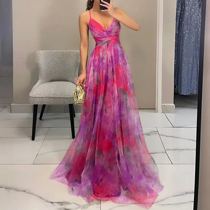 GISELLA - ENCHANTING FLORAL PRINT MAXI DRESS