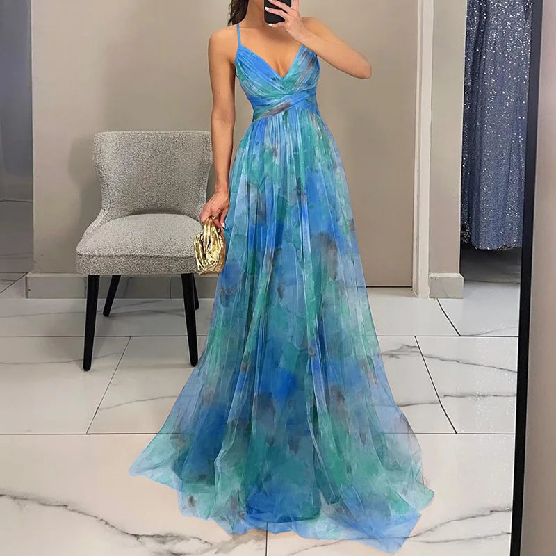 GISELLA - ENCHANTING FLORAL PRINT MAXI DRESS