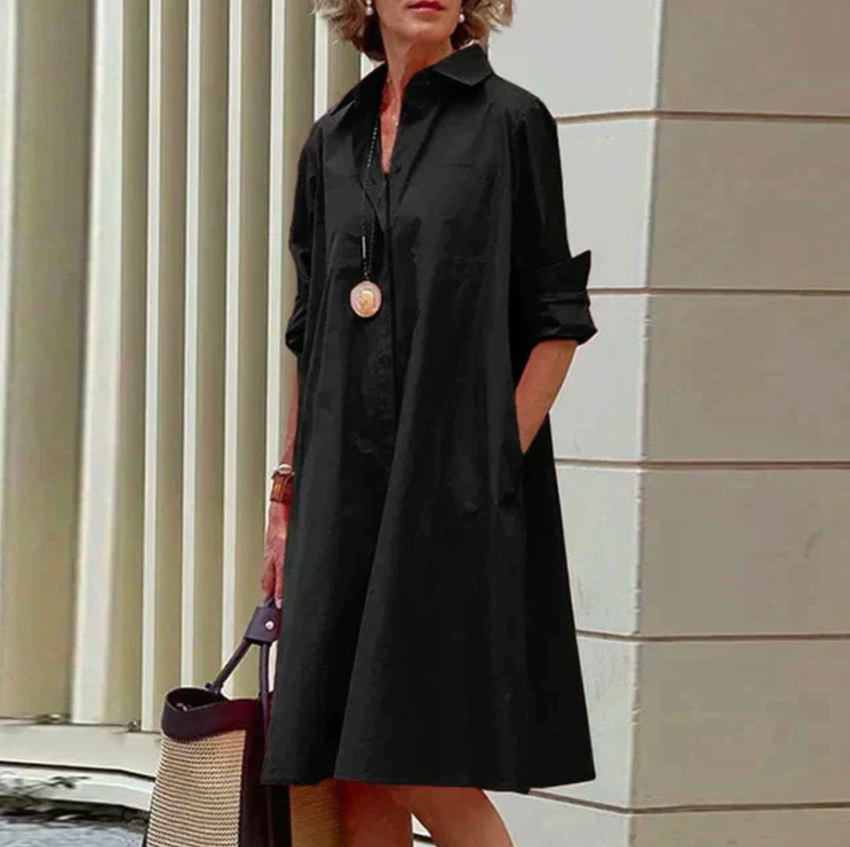 Carencia | ElegantFlow Shirt Dress