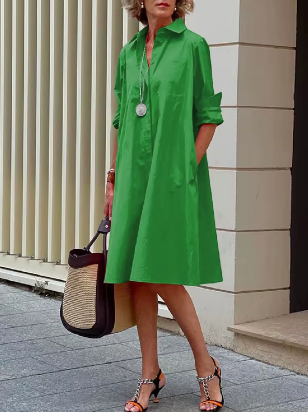 Carencia | ElegantFlow Shirt Dress