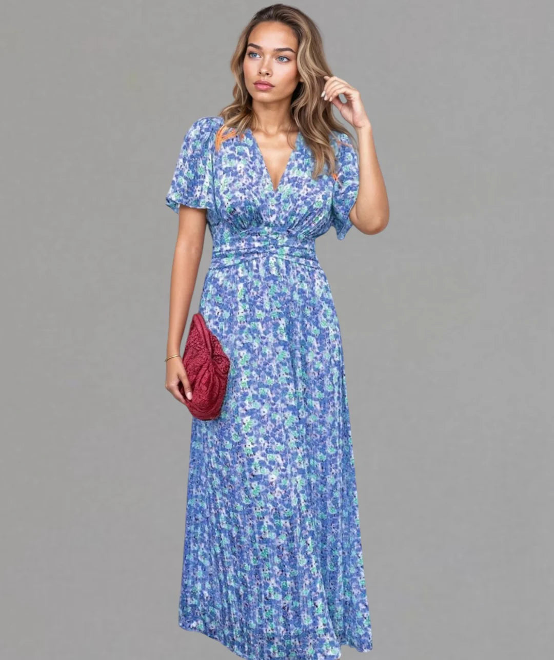 Sophia - Elegant V-Neck Maxi Dress