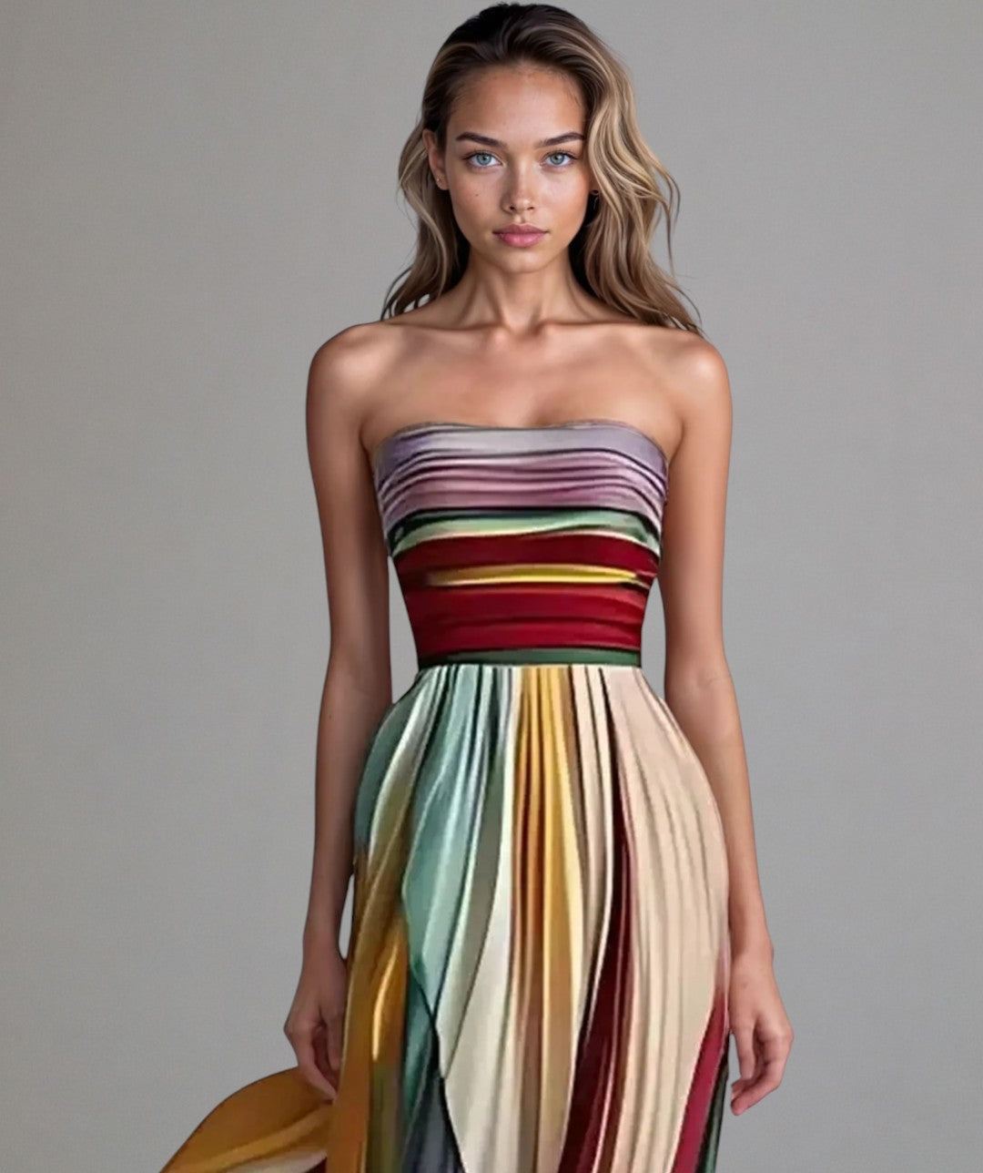 FLORA - COLOURFUL SLEEVELESS DRESS