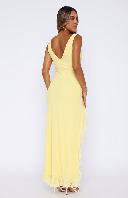 ELODIE | Golden Bloom Dress