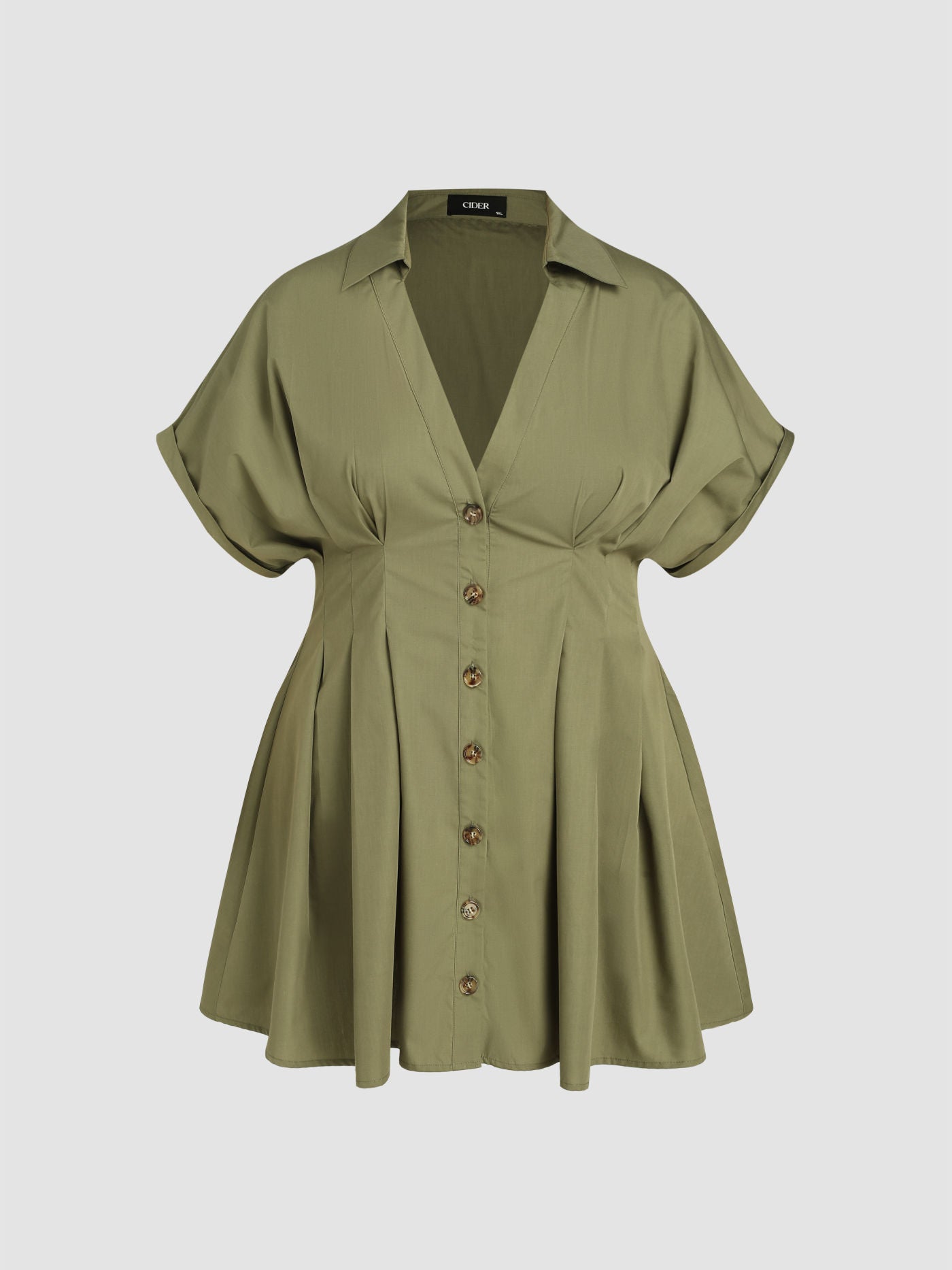FRANCESCA | Chic Collar Ruffle Dress