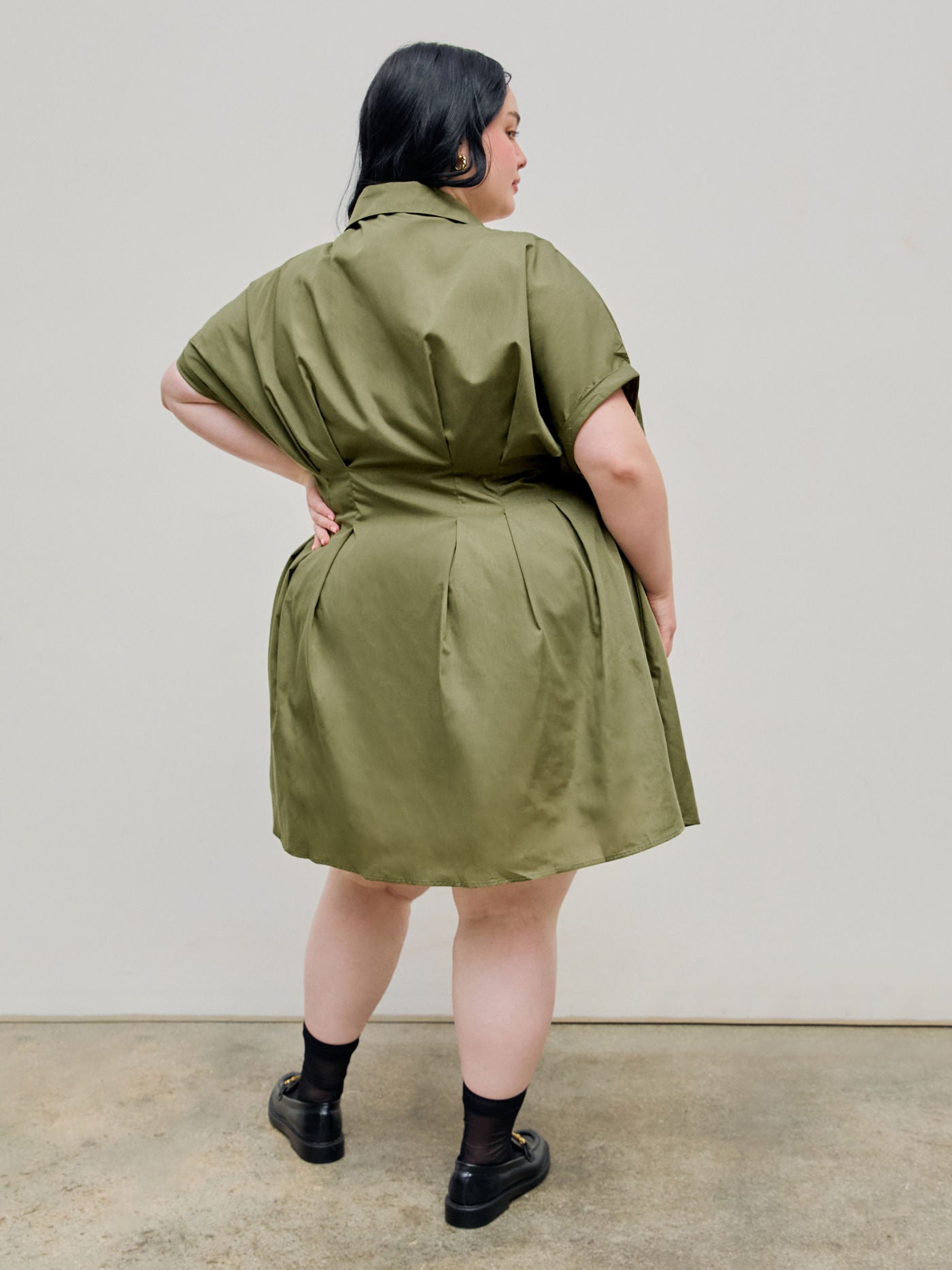 FRANCESCA | Chic Collar Ruffle Dress