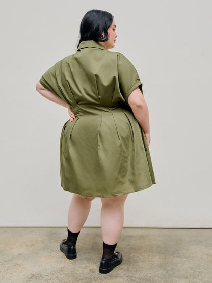 FRANCESCA | Chic Collar Ruffle Dress