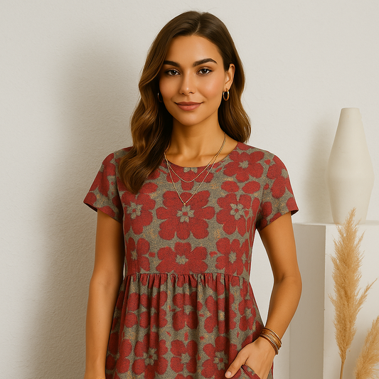 Roselle - Chic Floral Dress