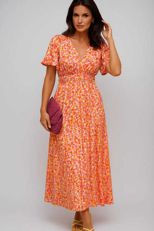 Sophia - Elegant V-Neck Maxi Dress
