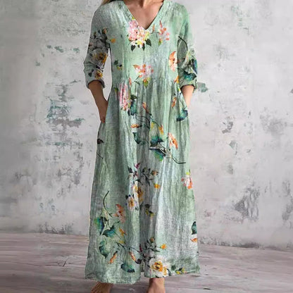 CATALINA | Linen Floral Midi