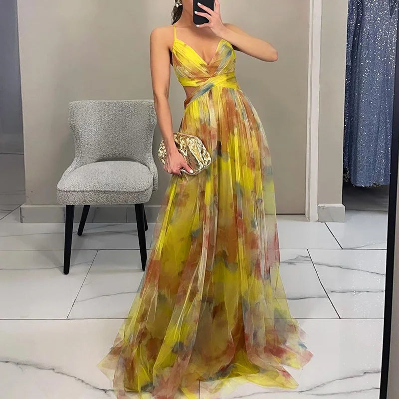 GISELLA - ENCHANTING FLORAL PRINT MAXI DRESS