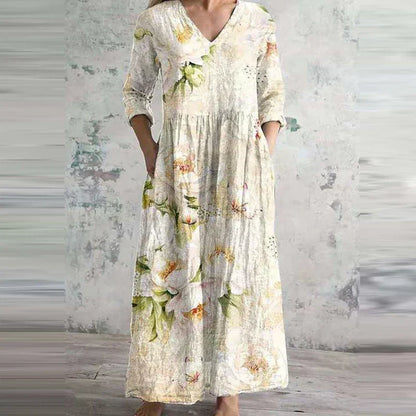 CATALINA | Linen Floral Midi