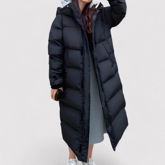Women’s Long Waterproof Hooded Puffer Parka Jacket