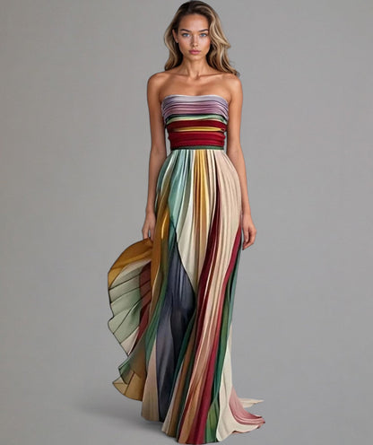 FLORA - COLOURFUL SLEEVELESS DRESS