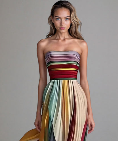 FLORA - COLOURFUL SLEEVELESS DRESS